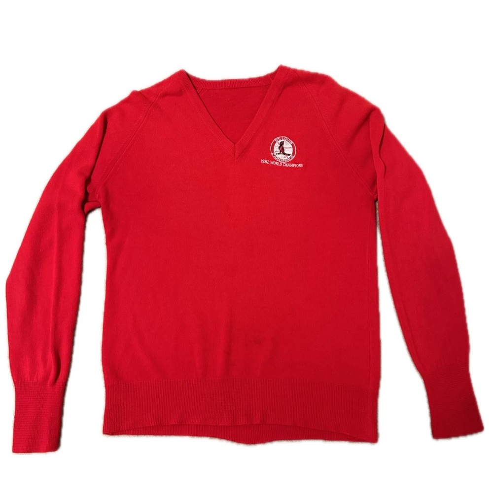 Vintage World Series St. Louis cardinals sweater from 1982.